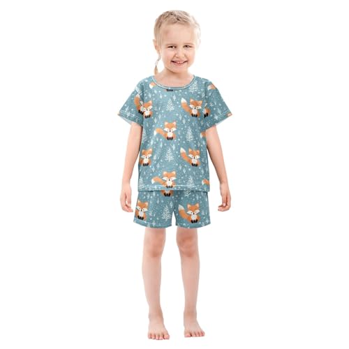 Fox Animal Cute Pajama Set Pajamas Sleepwear Nightwear Loungewear Clothes Set B0402780