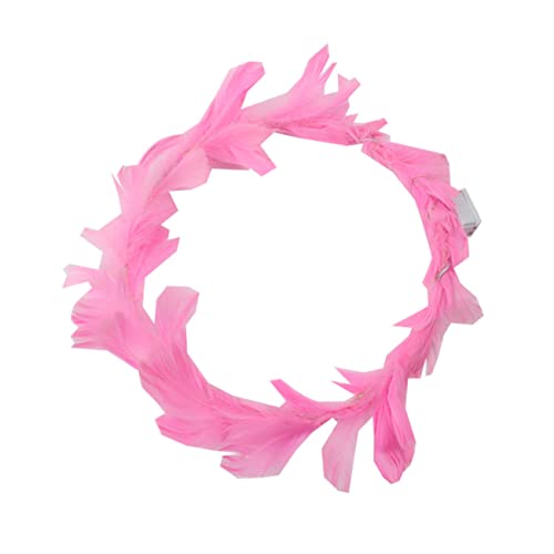 TOVINANNA 4個発光ヘッドバンド 羽根付きヘアアクセサリー 女性用 ブライダル カーニバル コスプレ お祭り パーティー装飾