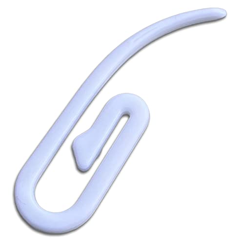 Ganchos Cortinas de plástico en Color Blanco. Paquete de 100 Unidades. Ganchos para Cortinas de 37mm x 11mm para Cortinas de Carril, de Ducha, y más Sistemas. (100 Unidades Blanco) Cover