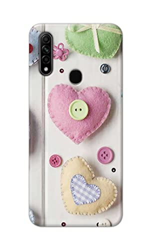 Image of PRINTFIDAA Heart Shape Hard Back Cover for Oppo A31 (2020) / Oppo A8 Back Cover -(P6) KAT1010