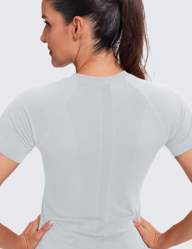 Image of MathCat Seamless Short Sleeve Workout Tops for Women