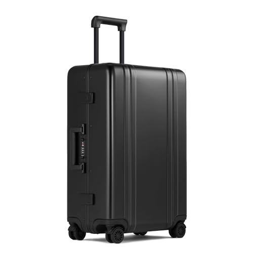 ZERO Halliburton Heritage Line 59 L Medium Checked Travel Case – 6000‑Series Aluminum, TSA‑Approved One‑Touch Lock, 60 mm Dual‑Wheel Casters & Flex Divider BLACK2