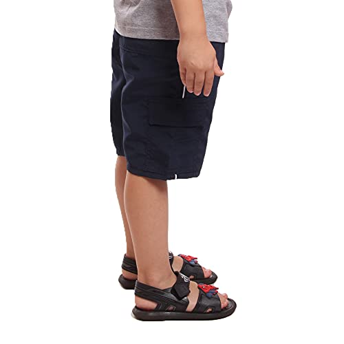 Bermuda. Tactel Infantil Ox Silver Estilo Short. Cor:Marinho;Tamanho:14