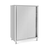 Royal Catering Edelstahl-Geschirrschrank 120 x 70 x 180 cm 3 Einschübe einfache Montage...