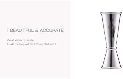 Set de Bar de 5 Piezas de Acero Inoxidable 18/8 con Coctelera y Jigger miniatura 4