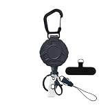 Amplia Aplicación: Esta riñonera con cuerda retráctil para móvil ofrece comodidad manos s en actividades al aire como picnic, camping, , senderismo y escalada. Permite asegurar el dispositivo de forma práctica, brindando tranquilidad para disfrutar de diversas aventuras sin preocupaciones por caídas o pérdidas.