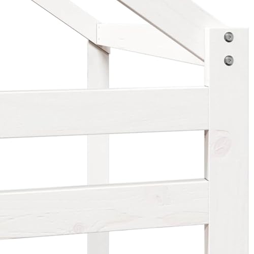Vidaxl Tetto Per Letto Bambini Bianco 198X87X113Cm Legno Massello Pino, Tetto Per Letto, Tettoia Per Letto Bambini, Baldacchino Per Letto Bambini - 4