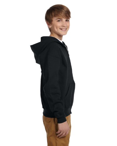 Youth Full-Zip Hooded Sweatshirt by Jerzees4