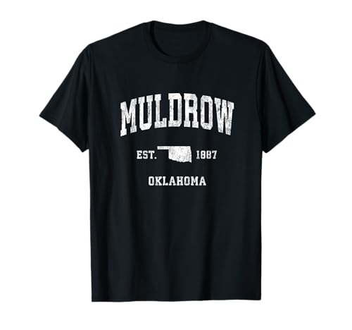 Muldrow Oklahoma OK Vintage Athletic Sports Design T-Shirt