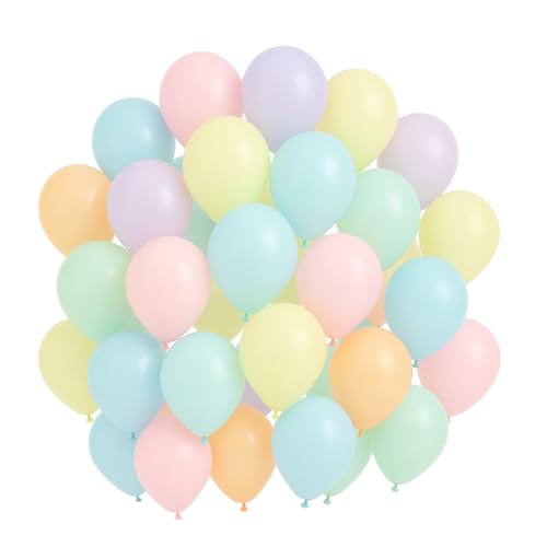 Globos de Cumpleaños Orgánicos 100 Piezas, 100% Látex Natural Biodegradable, 20 cm, Ideales para Decoración de Fiestas, Bodas, Baby Shower, Calidad Ecológica y Segura, Multicolor Pastel