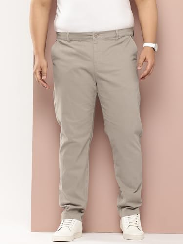 Image of Thomas Scott Men's | Smart | Plus Size | Regular Fit | 100% Cotton | Solid | 5 Pockets | Woven | Chinos | Trouser