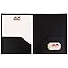 JAM Paper Heavy Duty Plastic Two Pocket Presentation Folder - Black - 108/pack
