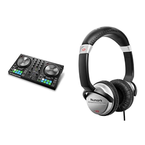 Native Instruments 25421 Traktor Kontrol S2 Mk3 & Numark HF125 - Ultra-Portable Professional DJ Headphones with 6 ft Cable, 40 mm Drivers, Black