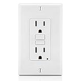 Leviton GFNT1-MW 15A Slim GFCI W/MID PLT