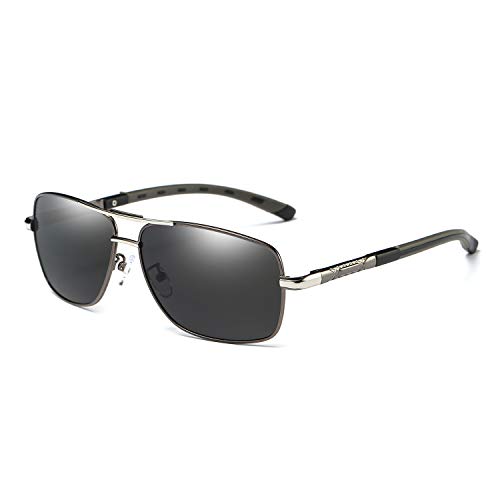 HDCRAFTER Polarized Sunglasses for Men UV400 Protection Lenses Metal Frame
