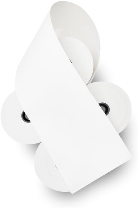 Miniatura 4 de Rollos de papel térmico de 3 18 x 230  Fabricado en Estados Unidos 50paquete Sin BPA 48 GSM Sólido Tubo Core CC Papel de recibo para terminales POS