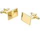 Jonwo Rechteck Glänzend Manschettenknöpfe Herren In Geschenkbox Klassisch Hochzeit Cufflinks Manschettenknöpfe Hemd Tanzparty Ferien Jubiläum Kleid (Golden)
