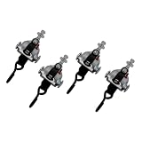 WOTS Wheelchair Securement Tie-Down for Standard L-Track | Pack of 4| Ideal for Mobility Vans | Auto-Retractable, Auto-Tightening, Light-Weight, Easy Installation, Dual Knob | WC18/WC19 Complaint