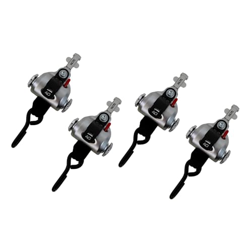 WOTS Wheelchair Securement Tie-Down for Standard L-Track | Pack of 4| Ideal for Mobility Vans | Auto-Retractable Auto-Tightening Light-Weight Easy Installation Dual Knob | WC18/WC19 Complaint