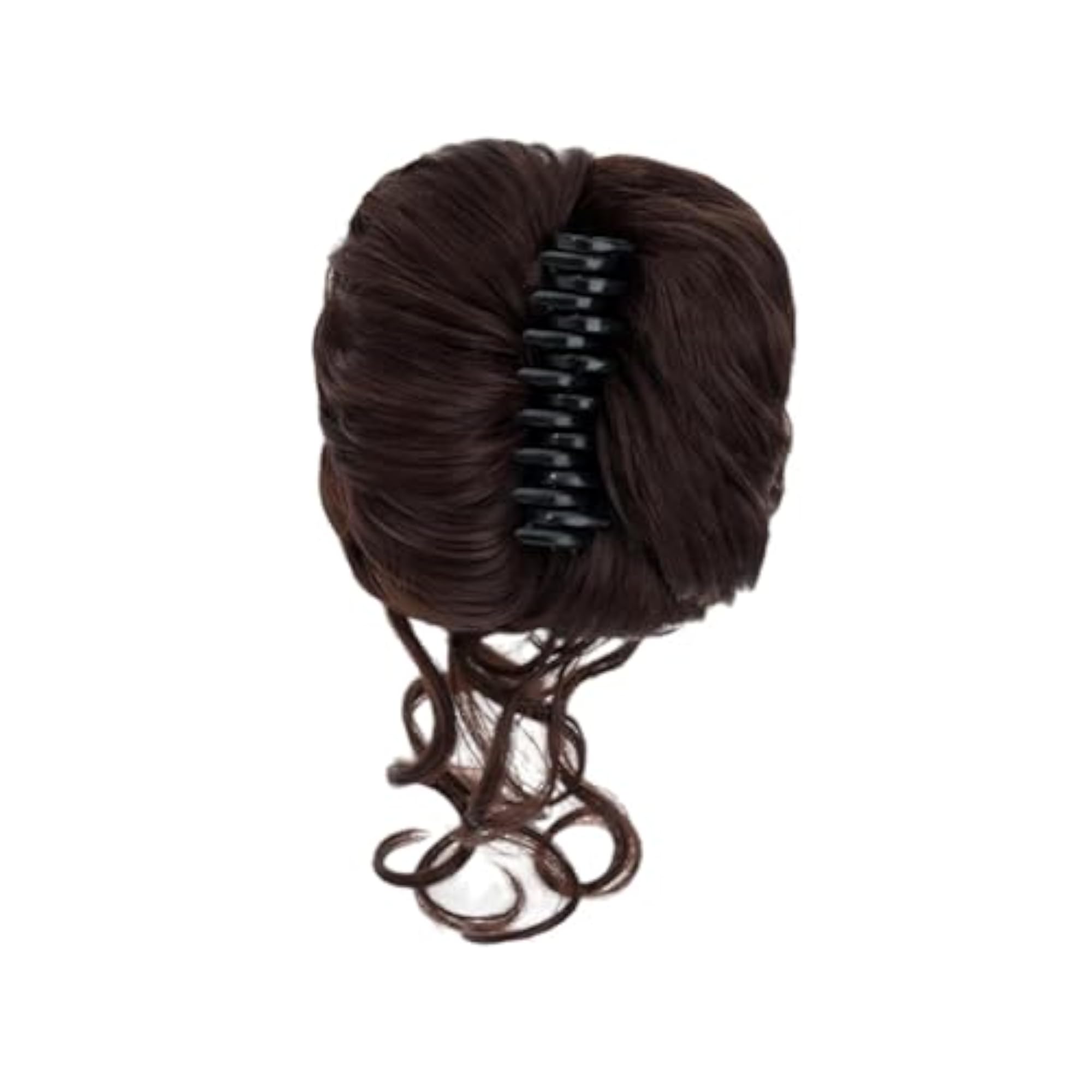 Messy Bun Hair Piece Clip for Fullness, Brown