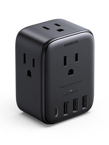 Amazon.co.jp: UGREEN【3ピン 4AC口 PD20W】 電源タップ アース付き