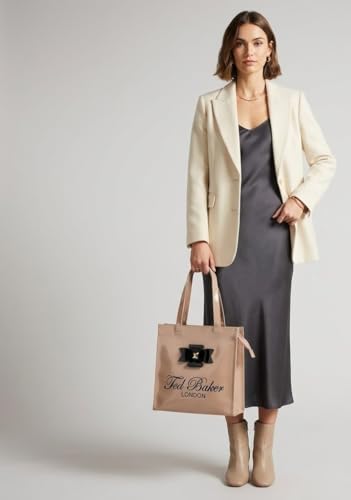 Image of SEA MOUNT Ted Baker London Multipurpose Tote Bag with Signature Bow Detail Spacious Travel Carryall, Everyday Shopping Organiser, Durable Shoulder Handbag for Work, Office, Travel & Daily Essentials