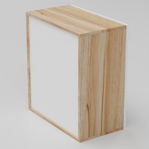 Image of 2 Door Multipurpose Wall Mounted Cabinet with Adjustable & Fixed Shelf | Storage for Modular Kitchen, Bathroom, Office & Living Room | DIY | Color-Asian Light & White | Size-60x33x63.8 Cm