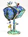 Kelvin Chen Enameled Postage Stamp Holder -Starry Night