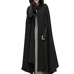 2023 Fall Fashion Windproof Hooded Open Front Cardigan, Women Long Poncho Cape Coat Winter Cloak Trench Outwear Jacket