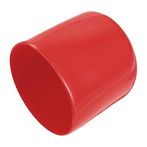 Image of uxcell 4pcs Rubber End Caps 39mm ID Vinyl Round End Cap Cover Screw Thread Protectors Red, 30mm Height