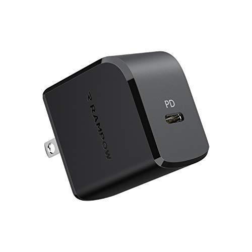 USB C Charger, RAMPOW 18W Type C Wall Charger with Foldable Plug, Power Delivery 3.0 PD Charger for iPhone SE / 11 Pro Max/Xs Max, iPad Pro, AirPods Pro, Google Pixel, Samsung S10 / S9 and More