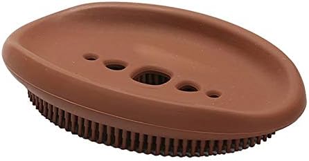 MYSUP Soap Boxes Silicone soap Box New Flexible Multifunctional Bathroom Kitchen Dish Cleaning Brush soap Storage Box jabonera Porte T3 (Color C)