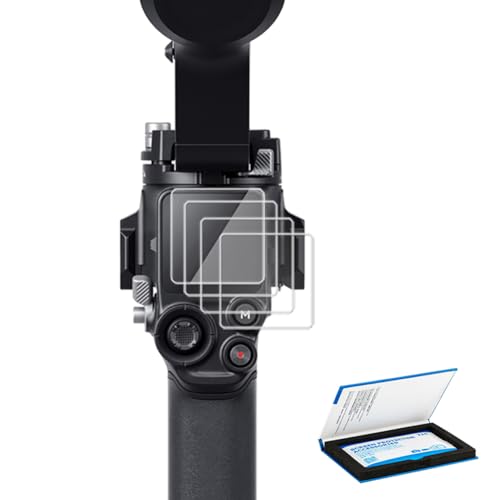 Displayschutz Set für DJI RS4/RS 4 Pro/RS3/RS 3 Pro(4 Folien),Klares Bildschirm Schutzfolie für DJI Ronin Rs4/3,Kratzfeste Displayschutzfolie Zubehör 0.3 mm Gehärtete Glasfolie(Nicht für Mini Serie)