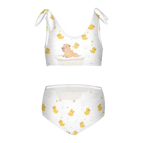 Wusikd Cute Capybara Girls Swimsuits Two Piece Ducks Swimwear Bikini Set for for Girls Size 3T