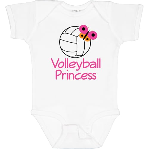inktastic Volleyball Butterfly Princess Baby Bodysuit