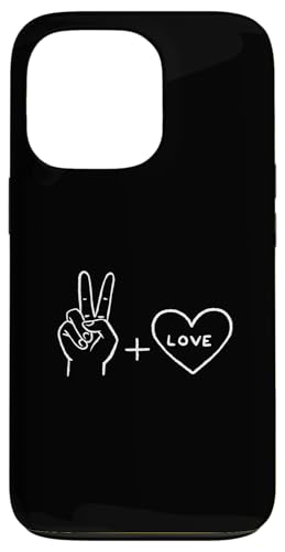 PEACE AND LOVE �X�C�[�g�n�[�g�ƃn���h�C���X�g �q�b�s�[ �~�[�� �X�}�z�P�[�X iPhone 13 Pro �p
