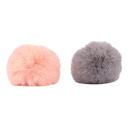 2 Unidades Pingente De Bola De Pelúcia De Pompons Encantos De Pompons De Chaveiros Para Chaves De Ca