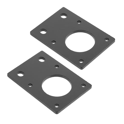 Healeved 2pcs Aluminium Stepper Motor Mount Plate, Printer Motor Mounting Bracket with Multiple Holes, Easy Installation