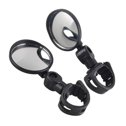 Rotating Round for Bike Rear View Mirror for Road for Bike & Mountain for Bike – Adjustable Multi-Joint Handlebar Mirror. cm Glass Lens with ABS Housing, Fits 15–3（1pc）