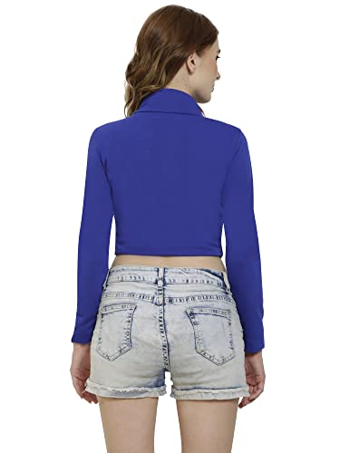 Image of Christone Fashionable highnecktop for Ladies Regular fit Plain Front Women Stylish Full Sleeve Casual High Neck Crop top for Womens /Girls Unique Womens /Girls