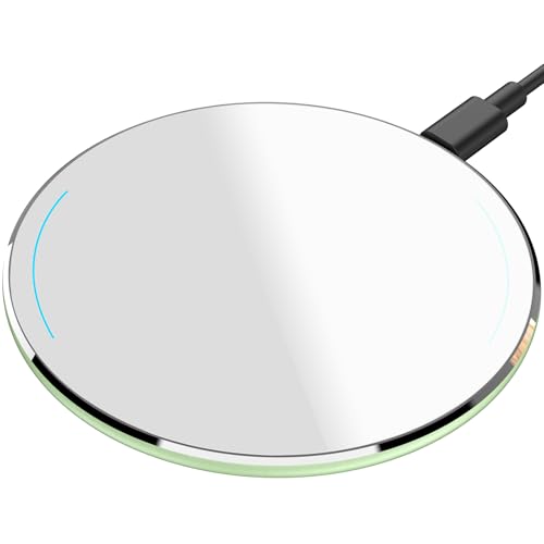 TOZO W1 Wireless Charger, 10W Qi-Certified Fast Charging Pad with Aviation Aluminum Computer Numerical Control Technology Compatible with iPhone 14 13 12 Series, Samsung Galaxy Series (NO AC Adapter)