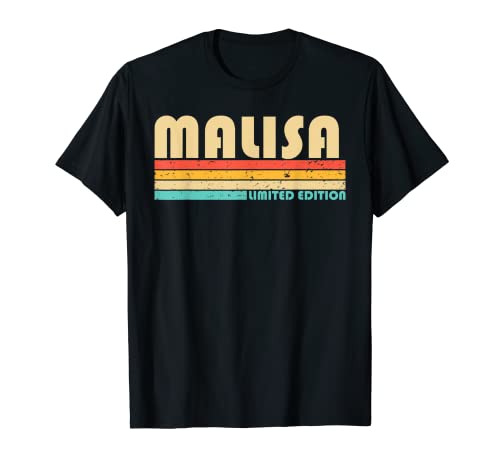 MALISA Nome Personalizzato Retrò Vintage 80s 90s Compleanno Maglietta