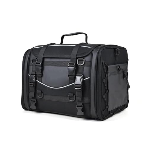 バイクテールバッグ 多機能トラベルヘルメットバッグ リアシートバッグ 大容量ライダーバックパック 50L リアテールサドルバッグ バイク用サドルバッグ