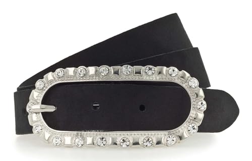 Ceinture Tamaris cuir noir W90 idéale au bureau