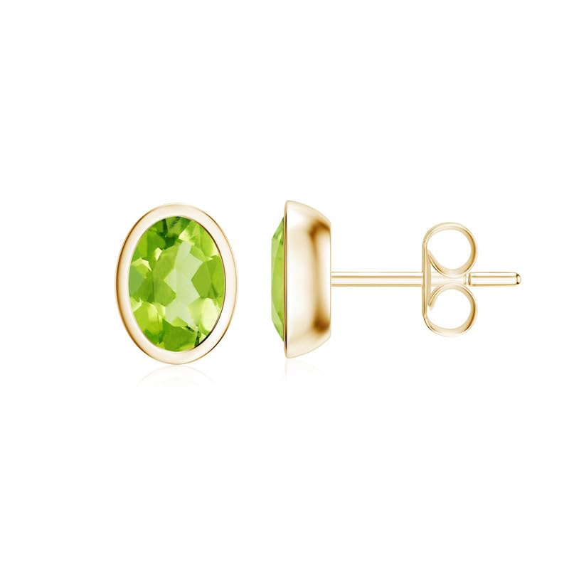 Image of Silvershake 6MM Round Shape Bazel Set Birthstone Gemstone 925 Sterling Silver Stud Post Earrings Jewelry for Business Women or Teens