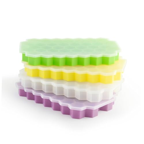 2 Moldes para Cubos de Hielo de Silicona con Tapa miniatura 1