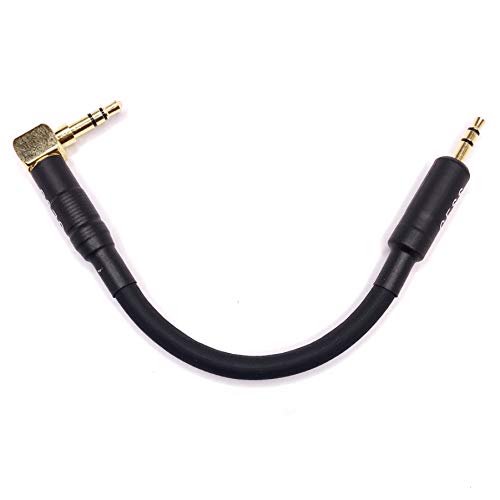 Cable de audio auxiliar 3.5 mm ángulo recto a recto 7.62 cm miniatura 4