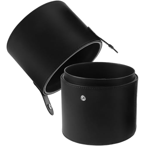Trousse pour pinceaux de maquillage avec couvercle protecteur noir
