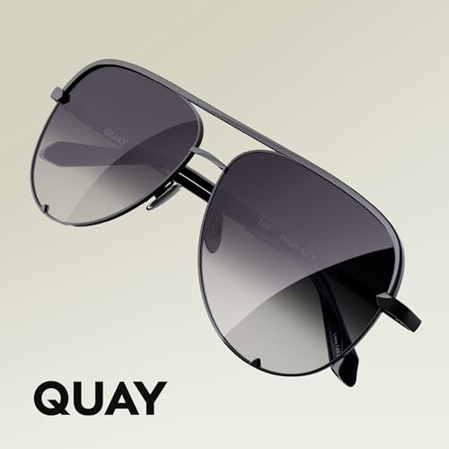 Image of QUAY High Key Extra Large Polarized Unisex Aviator Sunglasses, UV Protection, Oversized Accessories for On The Go Lifestyle
