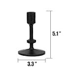 Stonebriar SB-6282A2 5" Black Cast Iron Metal Taper Candle Holder Set, Set of 2 - Image 2